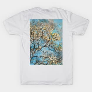 Watercolor tree on blue background #tree T-Shirt